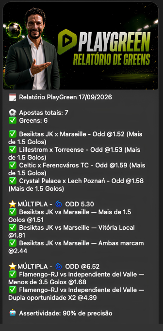 Relatório PlayGreen 17/09/2026