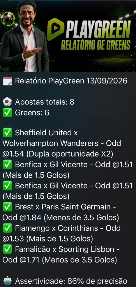 Relatório PlayGreen 13/09/2026