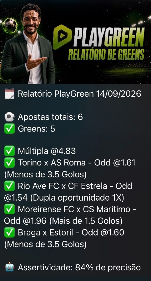 Relatório PlayGreen 14/09/2026